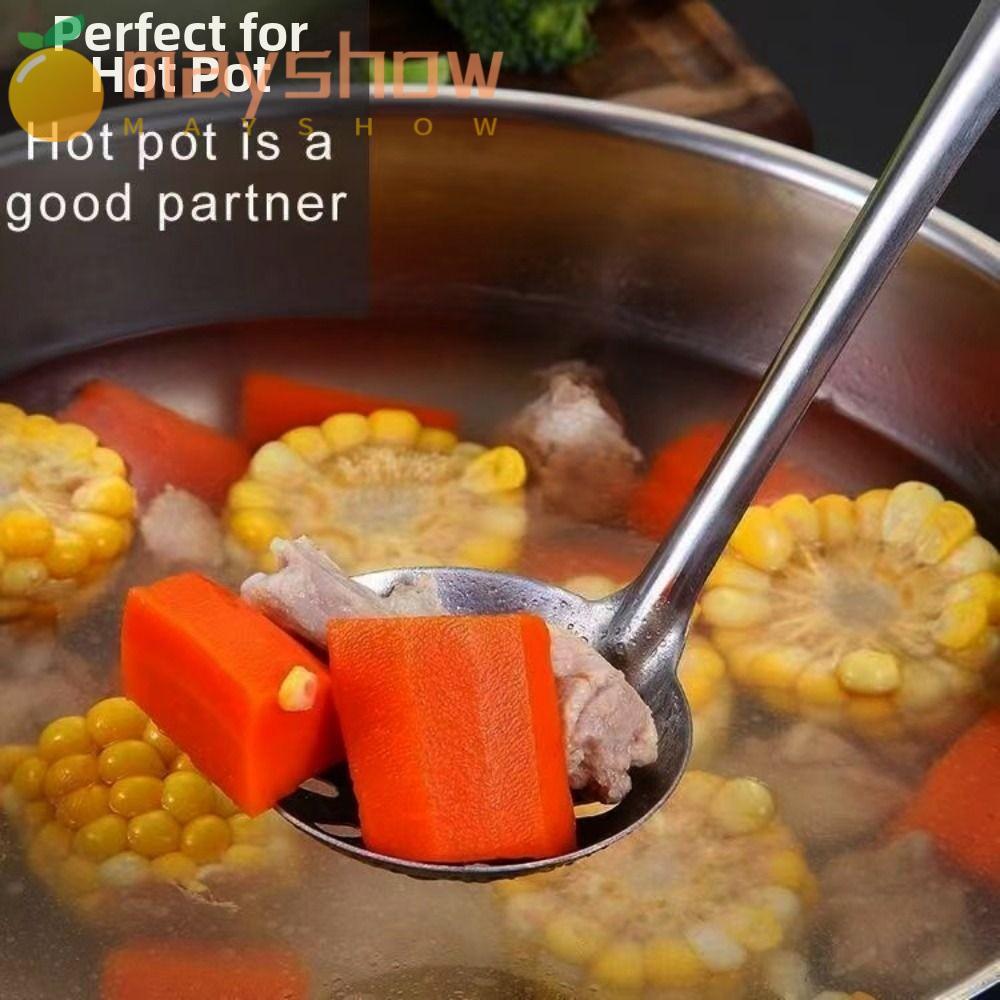 ชุดทัพพีหม้อไฟ สแตนเลสขนาด 25527 เซนติเมตร ทนความร้อน พร้อมช้อนสำหรับทำซุปในครัว