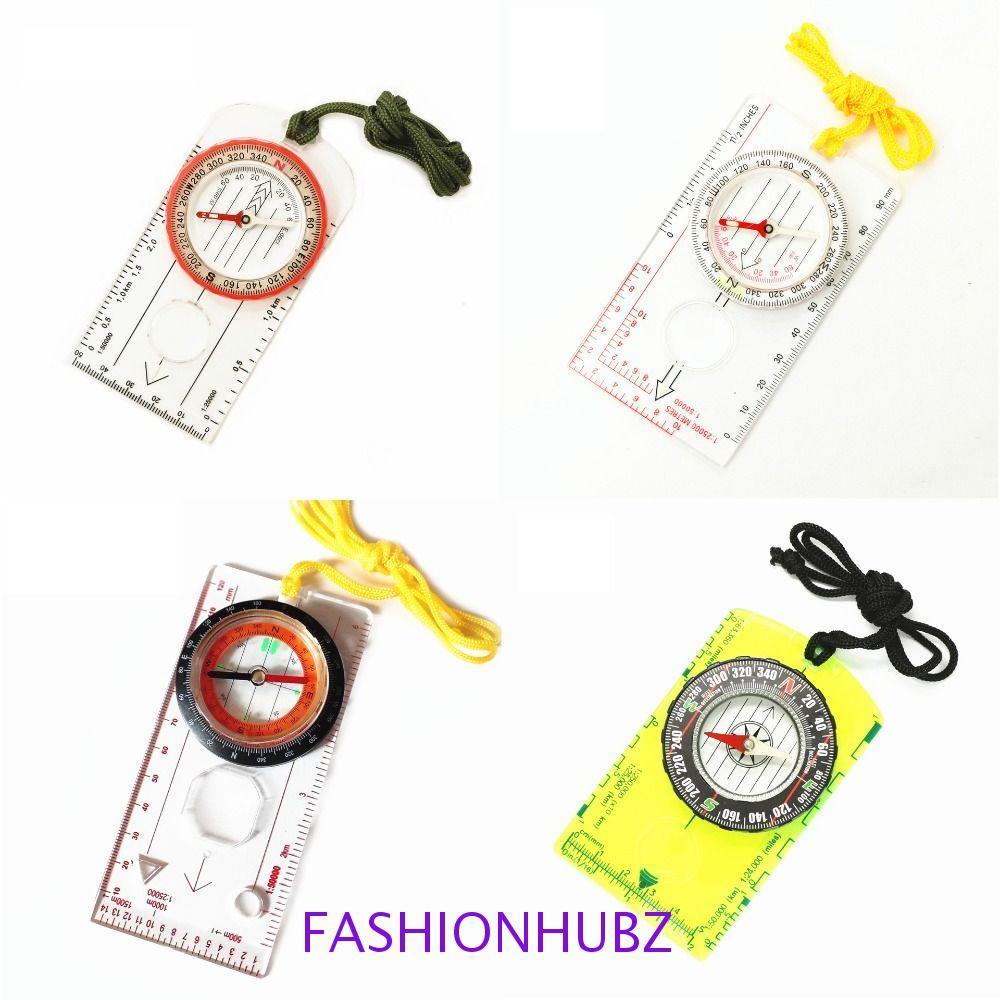 ชุดเครื่องมือเดินทาง Outdoor เข็มทิศ Professional Scale และไม้บรรทัดอ่านแผนที่