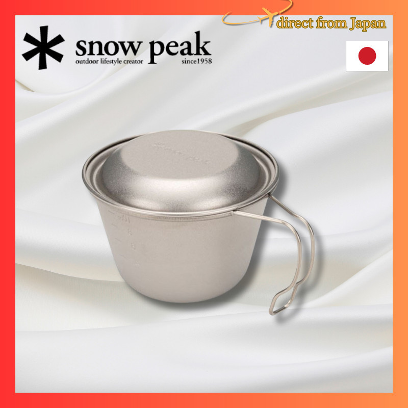 Snow Peak Deep Titanium Sierra Cup with Lid E314  Lightweight for Camping and Outdoor UseDirect from japan