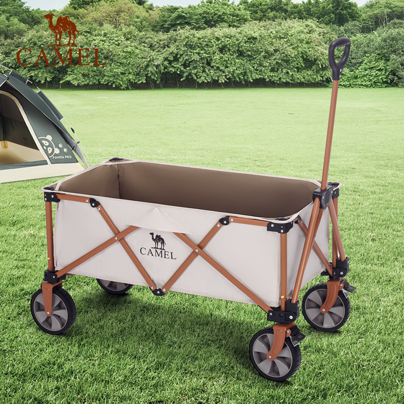 Camel Outdoor Trolley รถเข็นปิกนิก พกพาและพับเก็บได้ง่าย สำหรับกิจกรรมกลางแจ้งและการแคมป์ปิ้ง