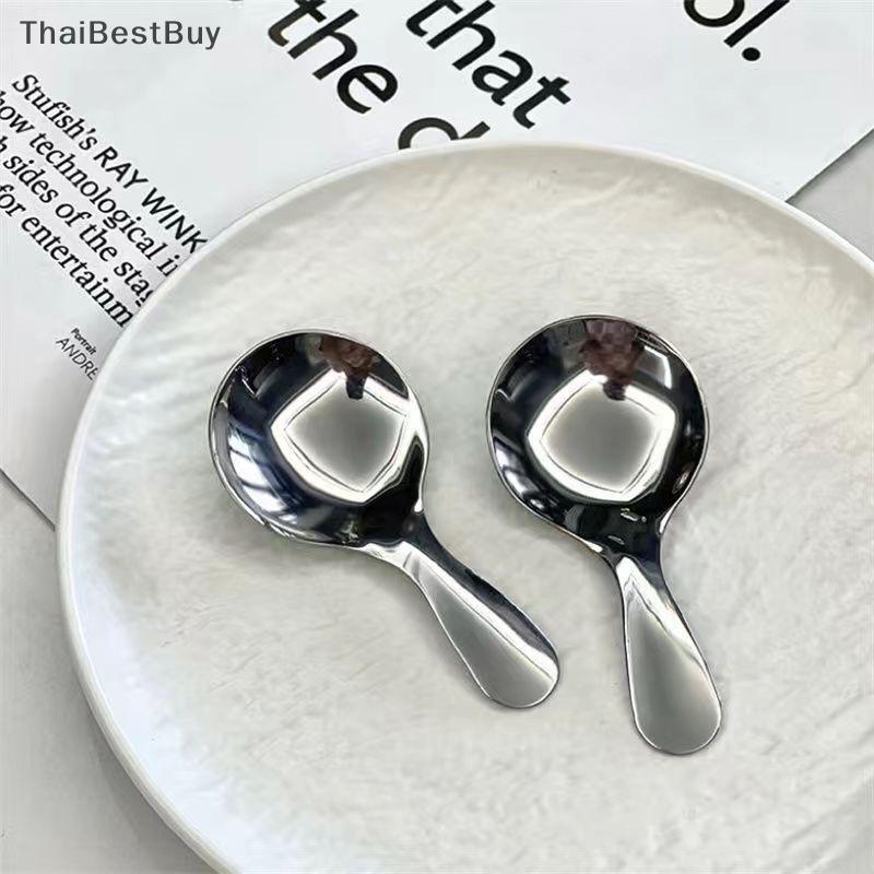 Thaibestbuy ช้อนส้อมพกพาขนาดเล็ก ชุดช้อนส้อมสแตนเลสสำหรับแคมป์ปิ้งกลางแจ้งอุปกรณ์ทำอาหารใหม่