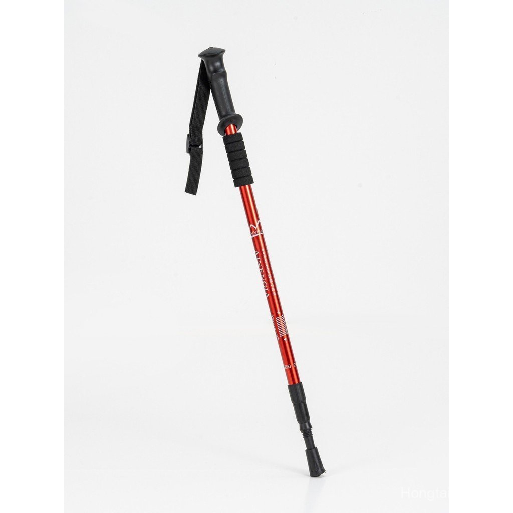 เสาเดินป่าสามส่วน ทำจากอลูมิเนียมอัลลอยด์ ปรับความยาวได้ ใช้งานง่ายสำหรับการเดินป่าและปีนเขาวันหยุด