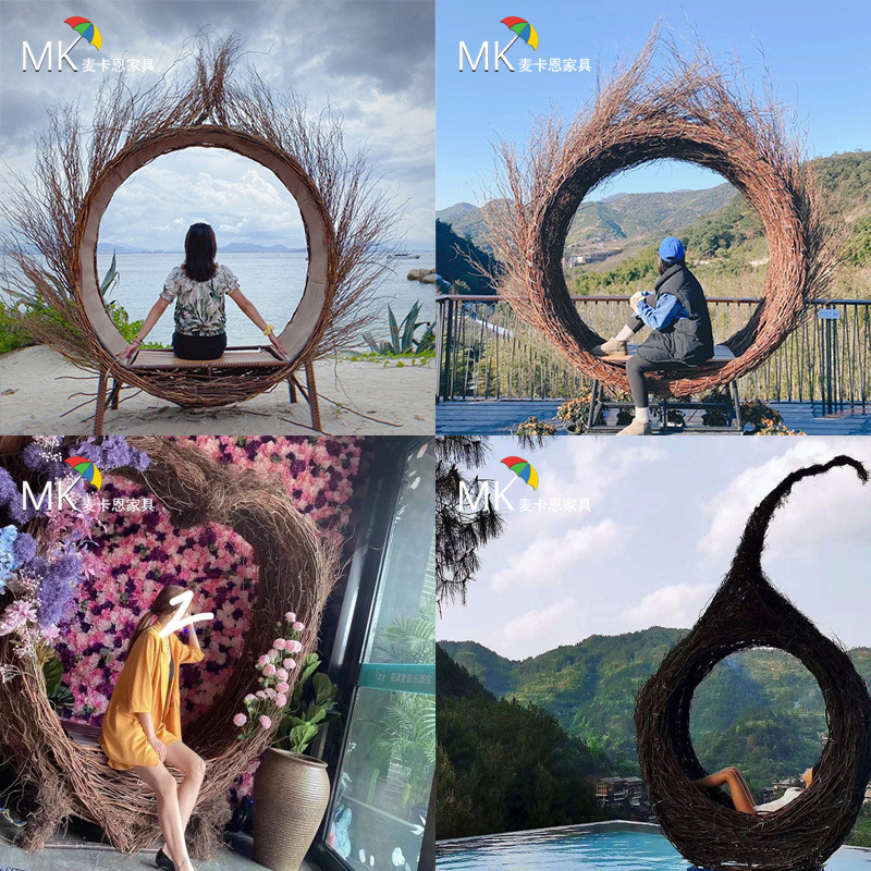 อุปกรณ์ตกแต่งพื้นที่ถ่ายภาพสไตล์บาหลี สร้างสรรค์สำหรับงานแต่งงานและสถานที่กลางแจ้ง