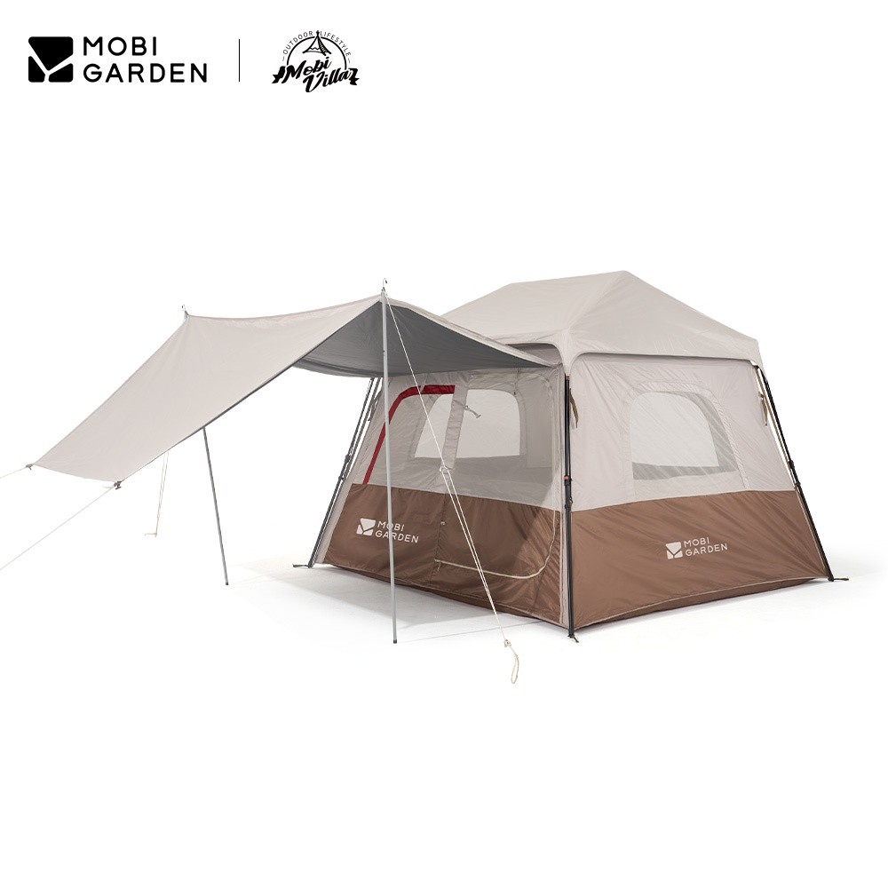 MOBI GARDEN เต็นท์ครอบครัว  59109 Lite 23 คน เต็นท์อัตโนมัติ กันลม กันฝน สาหรับกิจกรรมแคมป์ปิ้ง ชายหาด ป่า
