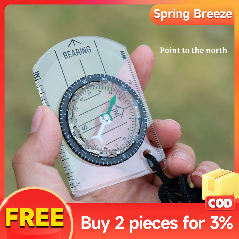 พร้อมส่งเข็มทิศเดินป่า เข็มทิศซิลวา มีไม้บรรทัดและวัดองศา แผนที่สเกล สำหรับเดินป่า ตั้งแคมป์ กีฬากลางแจ้ง พกพาง่าย