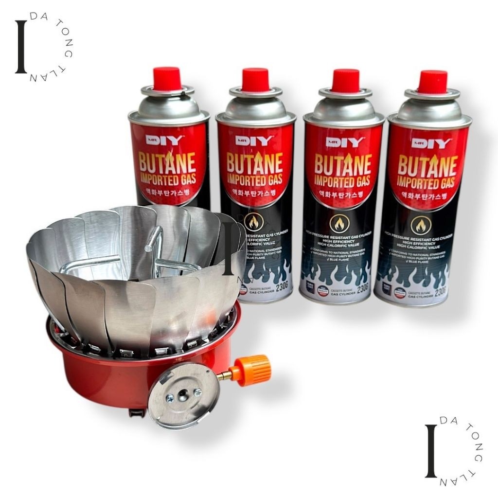 แก๊สกระป๋องเตาปิคนิค ส่งด่วน4 กระป๋อง แก๊สเตาปิคนิค ยี่ห้อ DIY ใช้กับเตาพกพา ใช้กับหัวพ่นไฟ ปลอดภัย ราคาถูก