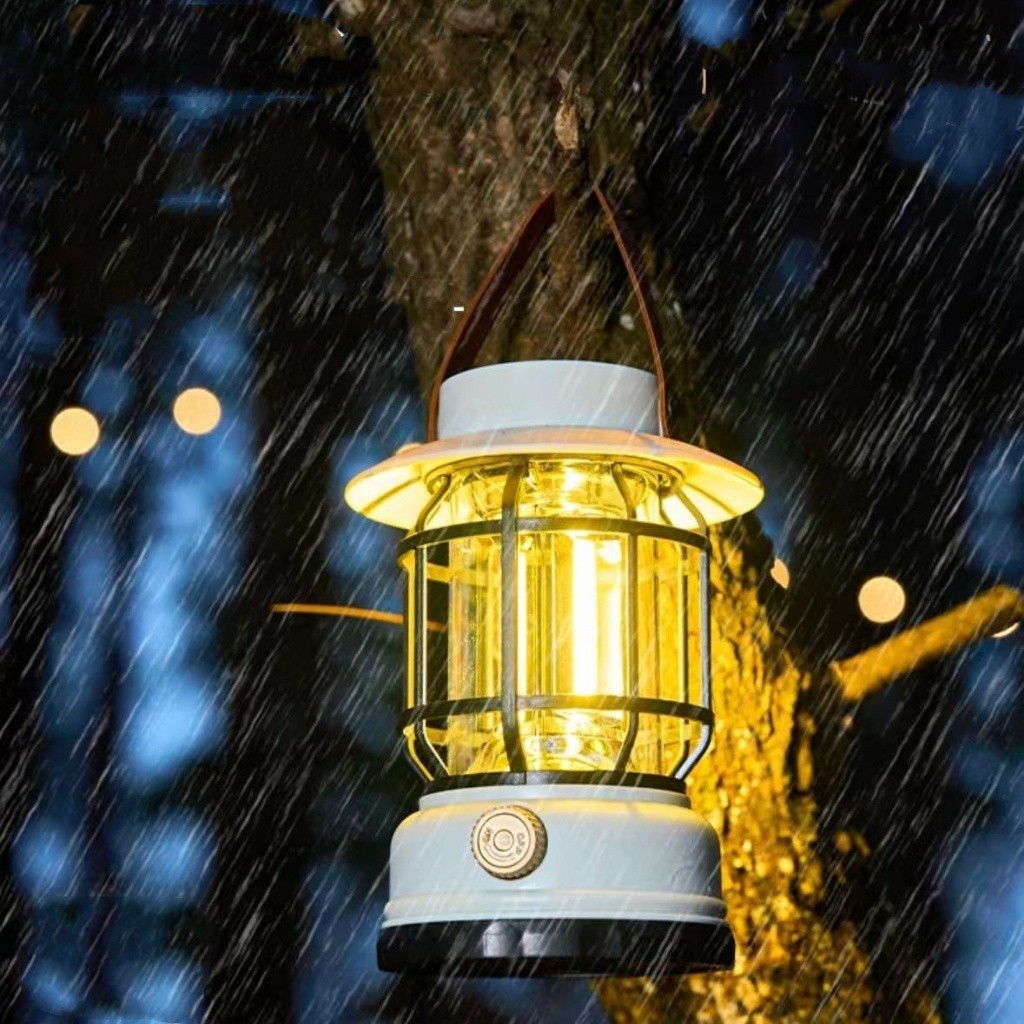 โคมไฟกลางแจ้ง อายุการใช้งานแบตเตอรี่ยาวนาน เหมาะสำหรับแคมปิ้งและทำให้บรรยากาศเต็นท์ดีขึ้น