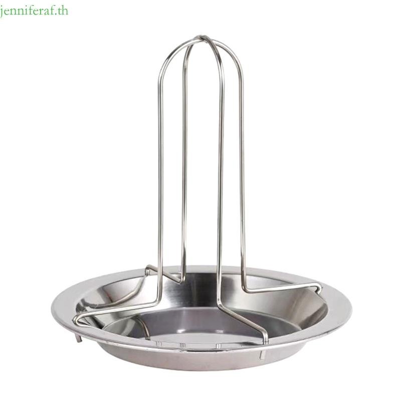 Jenniferf Chicken Roaster Rack สาหรับเตาอบย่างบาร์บีคิวทนทานแนวตั้งสัตว์ปีกตุรกีขาตั้ง