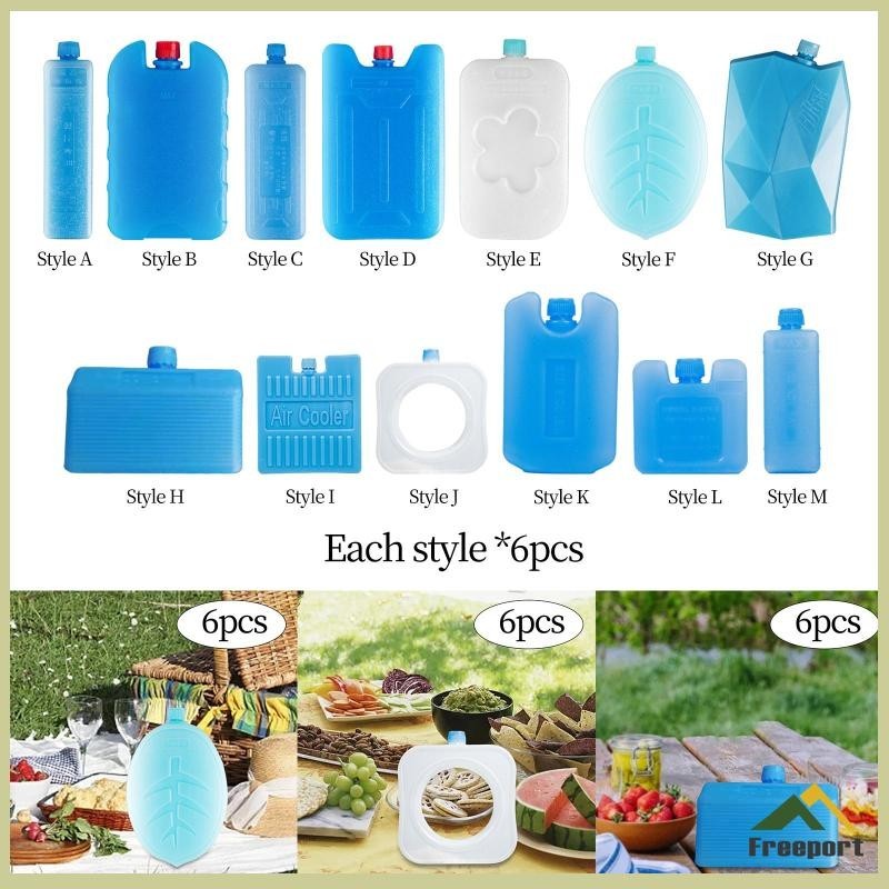 จัดส่งในพื้นที่6 ชิ้นบล็อกแพ็คตู้แช่แข็งสาหรับกระเป๋าที่มีชีวิตชีวาอยู่น้าแข็งบล็อกแพ็ค