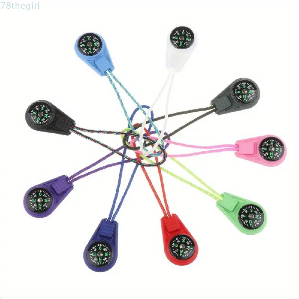 THEGIRL เข็มทิศเอาชีวิตรอดขนาดเล็ก เข็มทิศพกพา Keepsake กันน้า เข็มทิศขนาดเล็ก มัลติฟังก์ชั่น QuickHook พลาสติก Lanyard เข็มทิศเดินป่า