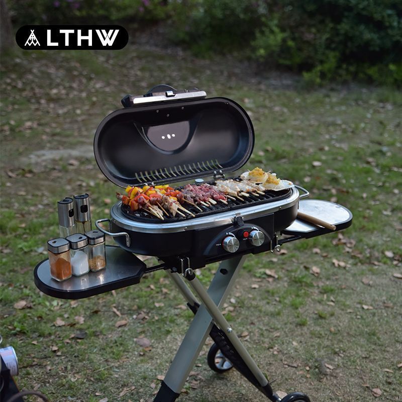 เตาปิ้งย่างพับได้แบบไม่มีควัน เหมาะสำหรับการแคมปิงและการใช้งานกลางแจ้ง