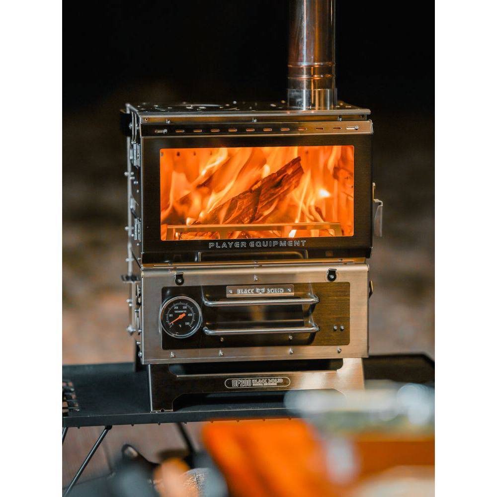 สีดาขนาดเล็กเตาไฟกลางแจ้งเตาอบมัลติฟังก์ชั่น Burnable ไม้อนุภาคไม้อเนกประสงค์อุปกรณ์ตั้งแคมป์กลางแจ้งทาอาหาร S