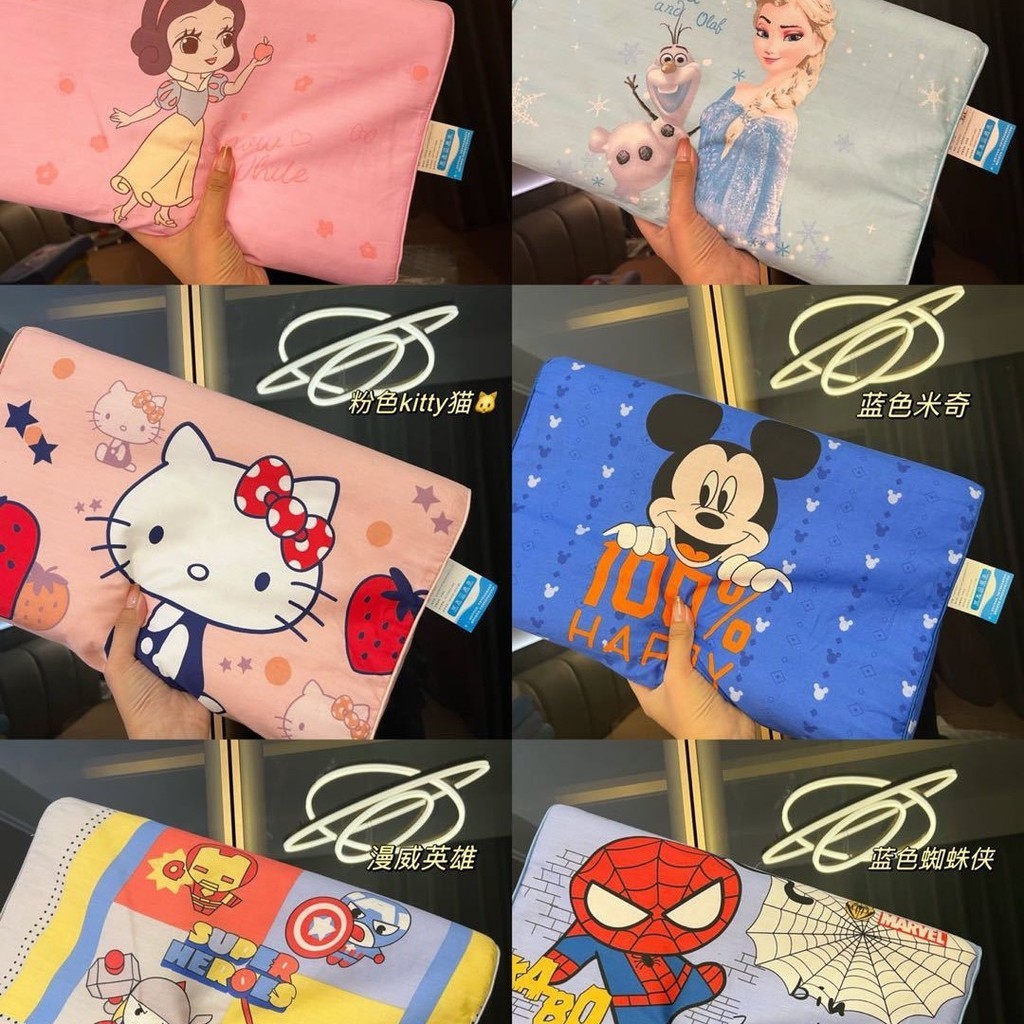 หมอนดิสนีย์สำหรับเด็ก ทำจากผ้าฝ้ายแท้และน้ำยางพาราธรรมชาติ เป็นมิตรกับผิว