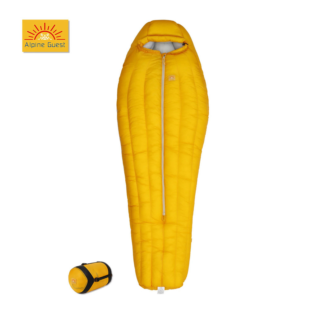 Original Alpine Guest Ultralight 95 850fp 700g เป็ดลงเติมถุงนอนกลางแจ้ง Camping Cold Weather Sleeping