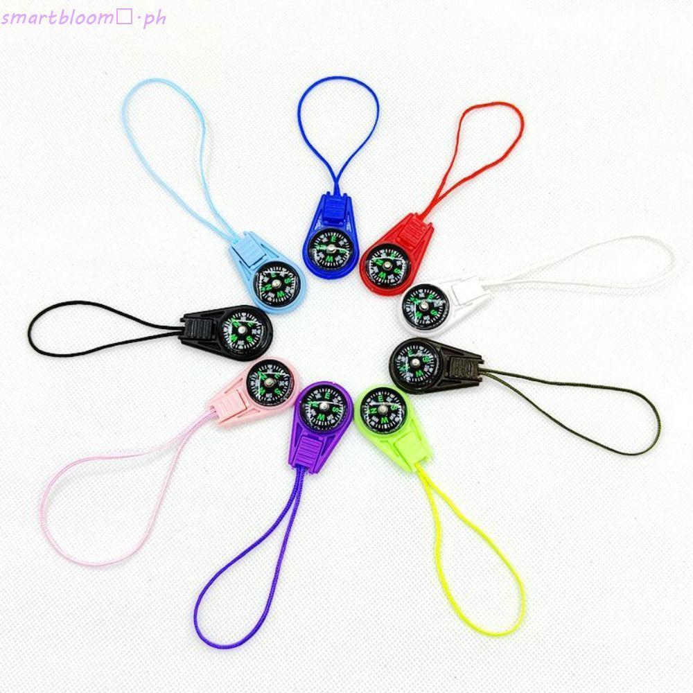 สมาร์ทบลูม เข็มทิศเอาชีวิตรอดขนาดเล็ก เข็มทิศพ็อกเก็ตกันน้า เข็มทิศหัวเข็มขัด มัลติฟังก์ชั่นตะขอด่วนพลาสติกเชือกเส้นเล็กเข็มทิศกลางแจ