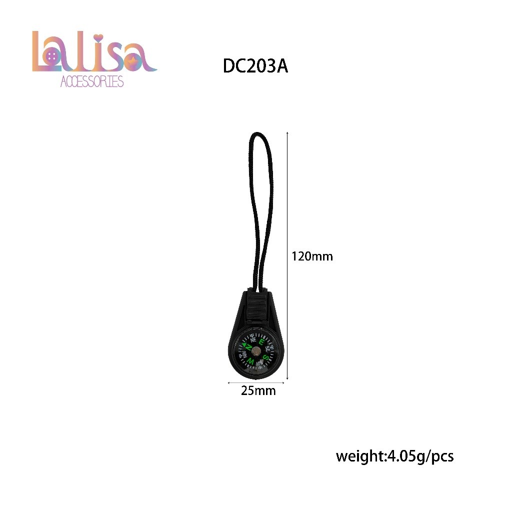 Compass พกพา ขนาดเล็ก เข็มทิศพกพาพร้อมสายคล้อง เข็มทิศติดพวงกุญแจกระเป๋า ใช้งานง่าย compass DC203A