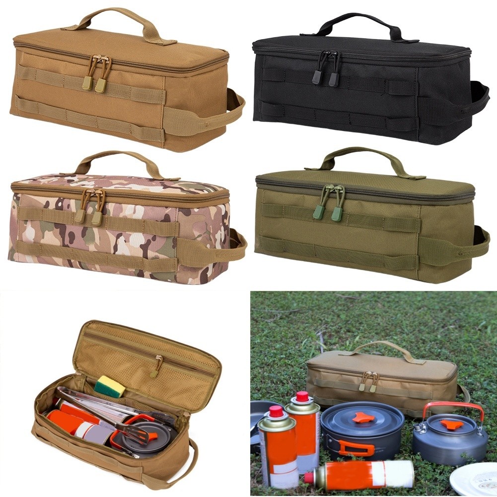 จัดส่งในกรุงเทพ กลางแจ้งตั้งแคมป์เครื่องมือกระเป๋ากล่องเก็บตั้งแคมป์การจัดเก็บความจุขนาดใหญ่ถุงสิริการจัดเก็บปิกนิกยุทธวิธีถุงเก็บ