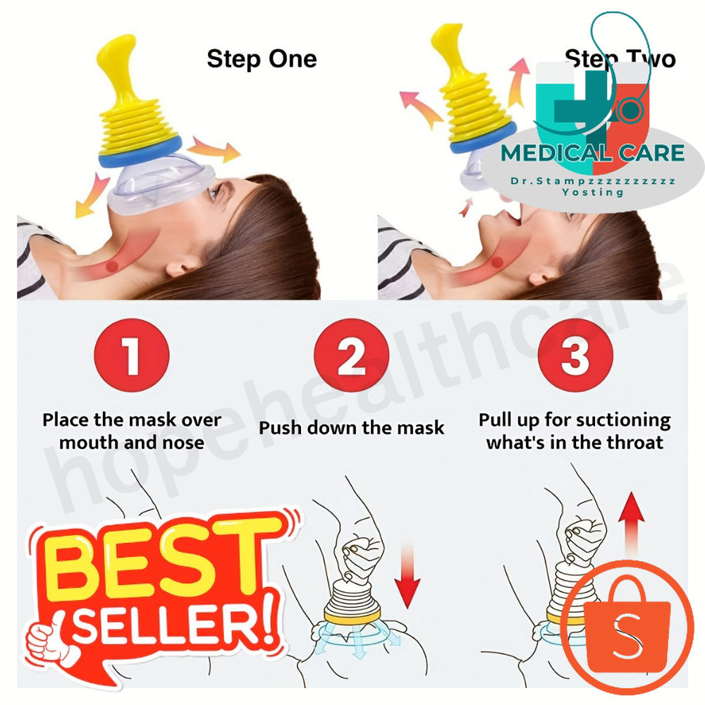 DrStampzLifevac อุปกรณ์สำลัก เหลืออาหารติดคอ อุปกรณ์ฉุกเฉิน หายใจ ชุดปฐมพยาบาล พกพาง่าย เกรดฝึกซ้อม อ่านรายละเอียดก