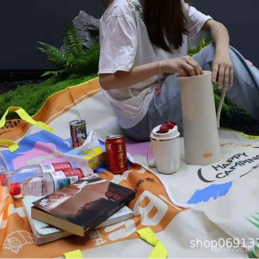 เสื่อนั่งพักผ่อนกันน้า สำหรับปิคนิคและใช้งานหลากหลาย ทำจากผ้า Oxford ibfh100006cd