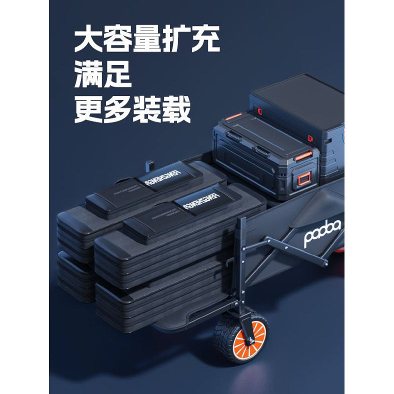 รถเข็นพับได้สำรองพลังงานไฟฟ้า ใช้งานได้หลากหลาย เหมาะสำหรับการท่องเที่ยวและปิกนิก