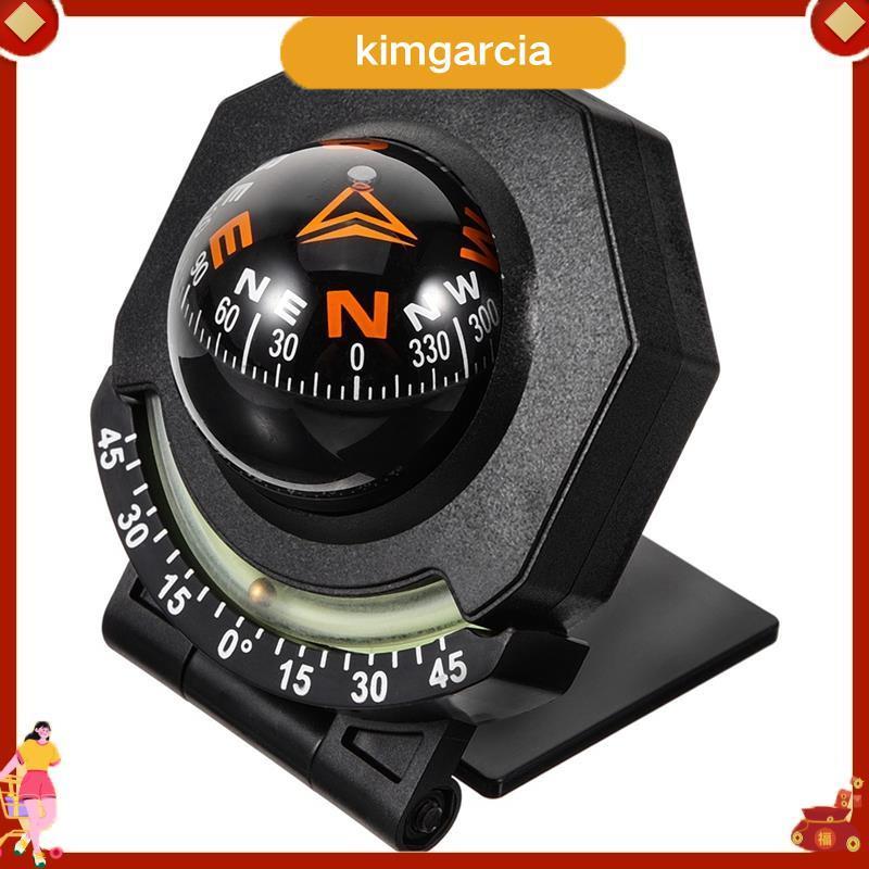 kimgarcia เข็มทิศรถยนต์แบบบอล ติดตั้งบนแผงหน้าปัด ใช้งานได้หลากหลาย เช่น การขับรถ ล่องเรือ ขี่จักรยาน และเดินป่า