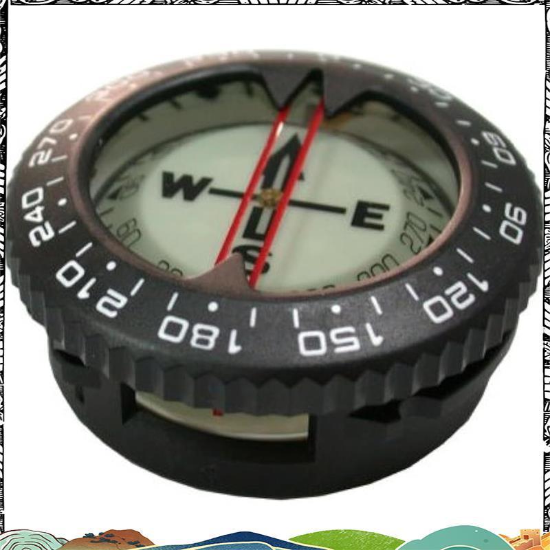 เข็มทิศดาน้าซุปเปอร์เรืองแสง ในที่มืด สำหรับลึกถึง 80 ม พกพาสะดวก เครื่องมือนำทางใต้น้ำและดำน้ำ