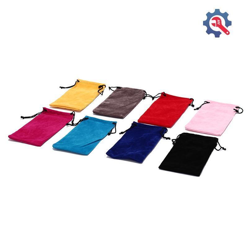 1 ชิ้น กระเป๋าพกพาแว่นกันแดดแบบนุ่มพร้อมหนังและผ้า