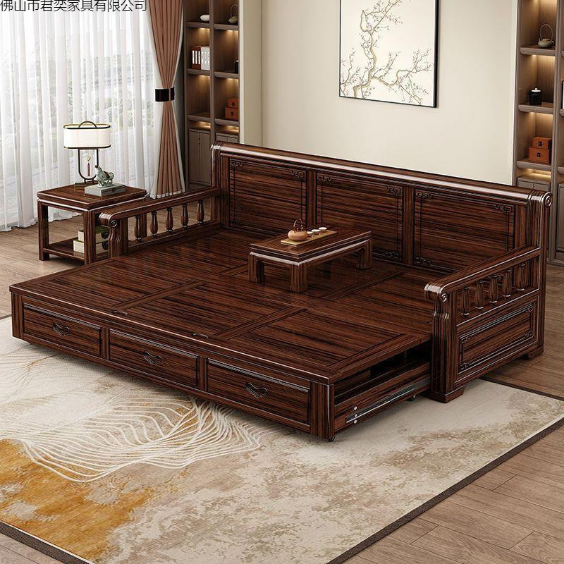 เตียงโซฟาพับเก็บได้นำเข้าจากจีน ขนาดเล็กสำหรับพื้นที่จำกัด ทำจากไม้เนื้อแข็ง ปรับระดับได้ง่าย