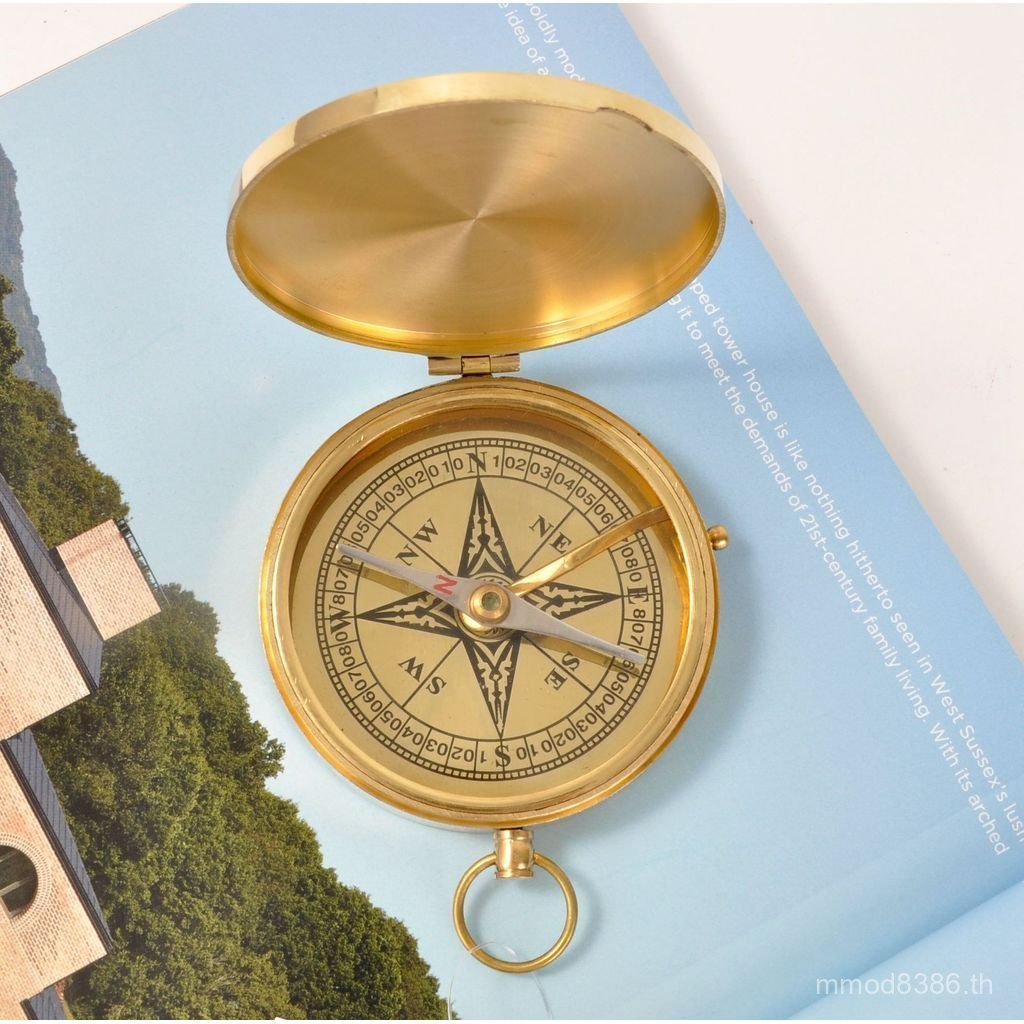 ตกแต่งเดสก์ทอปพลิกทองเหลืองนุ่มตกแต่งการศึกษาเข็มทิศเคลือบเงาเข็มทิศ ฉ8ub