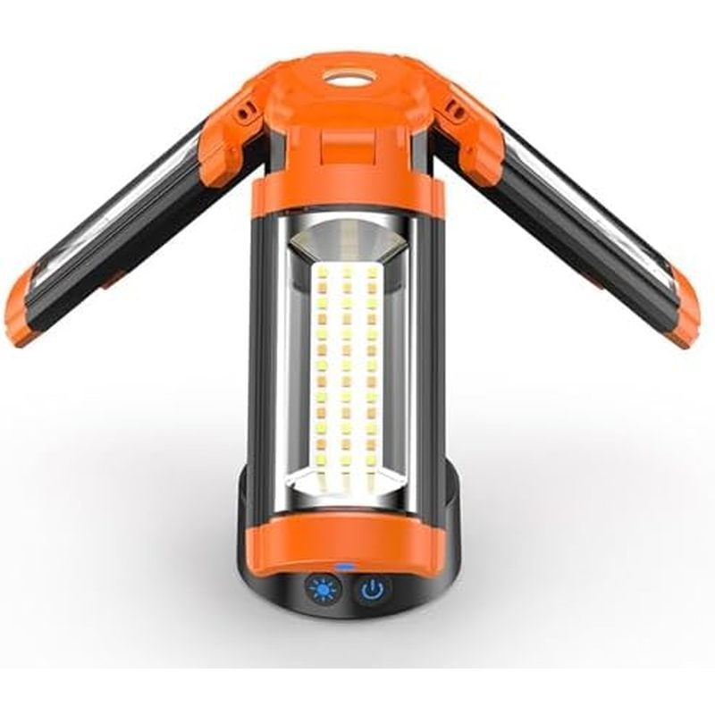 โคมไฟตั้งแคมป์แบบแม่เหล็ก แสงสองสี พร้อมแบตเตอรี่ใช้นาน กันน้ำ ชาร์จไว