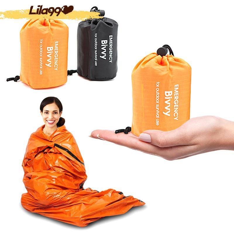 ถุงนอนฉุกเฉิน พิเศษกันน้ำ Mylar ผ้าห่มความร้อนน้ำหนักเบาอยู่รอดถุงนอนให้ความอบอุ่นสำหรับตั้งแคมป์การเดินป่า