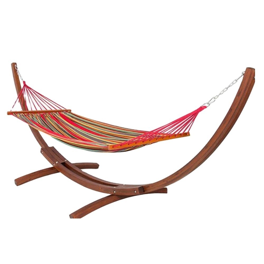 อุปกรณ์กลางแจ้ง พกพาได้ ผ้านวมคู่ และเตียงพับพร้อมขาตั้งไม้ เหมาะสำหรับสวนสันทนาการ