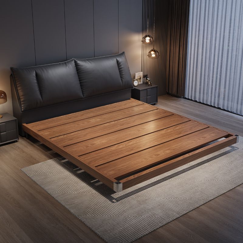เตียงไม้เนื้อแข็งสไตล์ยุคกลาง หุ้มหนังแท้นุ่ม ขนาด 18 ม เหมาะสำหรับคู่รัก