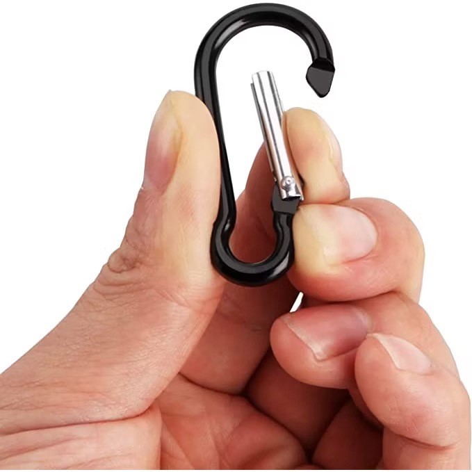 คาราบิเนอร์ พวงกุญแจ สมอบกเต็นท์สแตนเลส แข็งแรง ทนทาน