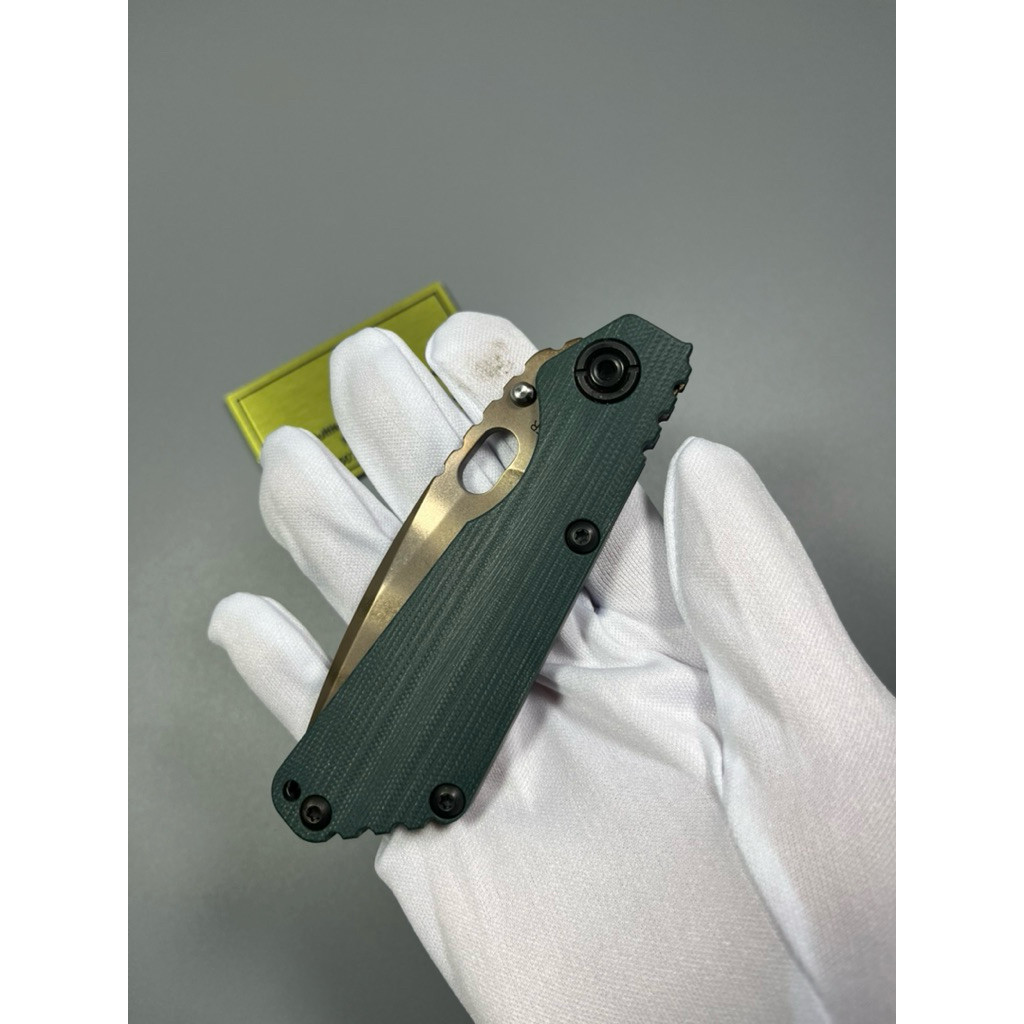Strider SNG CC Titanium Forest Green G10 Bronze Tiger Stripe CPM20CV